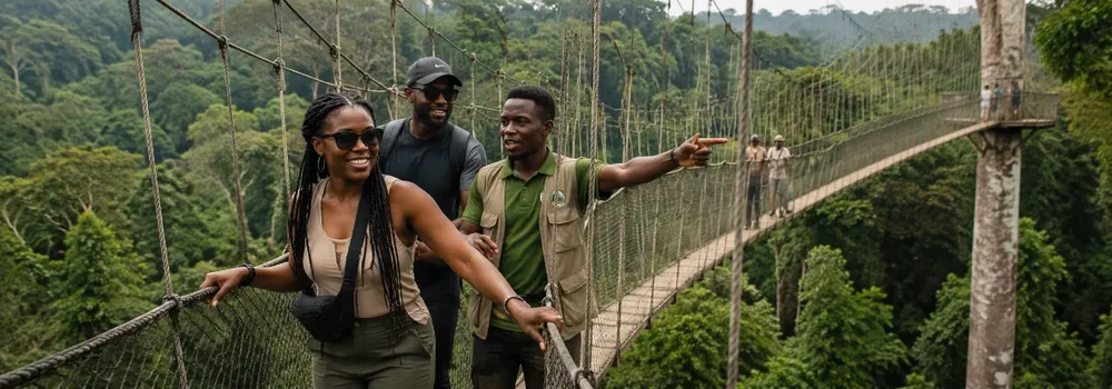 Travelers experiencing Ghana